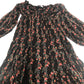 Floral Off Shoulder Dress Women's Long Sleeve Black Red UK10