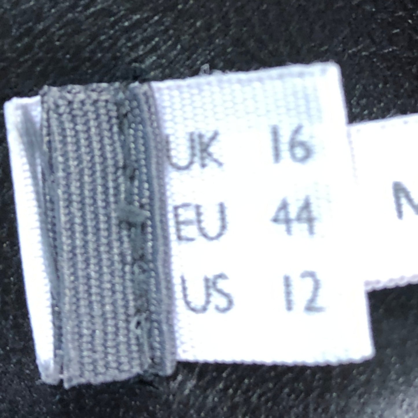 Black Leather Skirt UK16 Women's A Line Style With Belt Retro Fashion