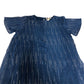 Branded Navy Blue Dress UK18 Women's Short Sleeve Shimmering Maxi Style