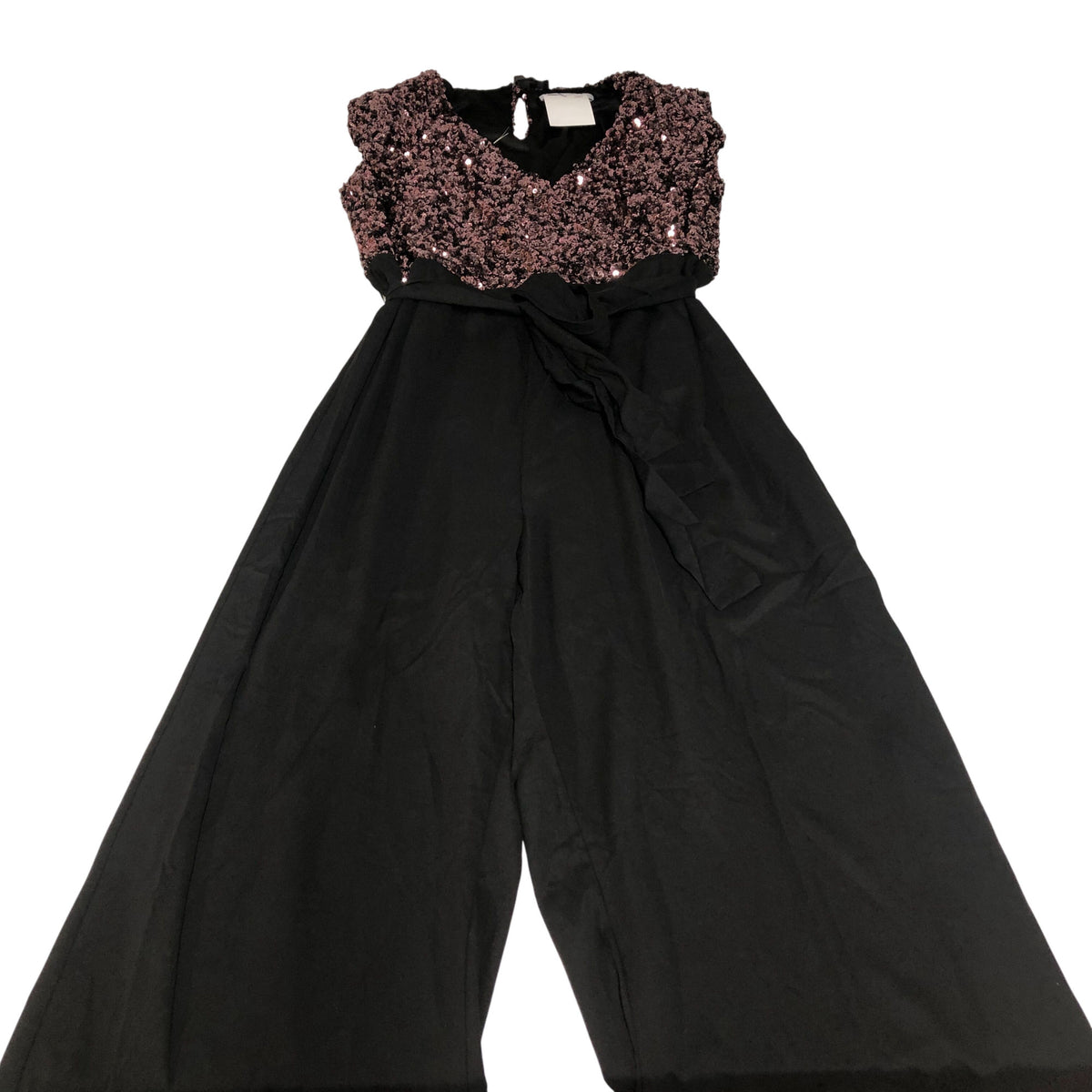 Sequin Jumpsuit UK20 Women's Black and Pink Evening Wear
