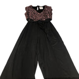 Sequin Jumpsuit UK20 Women's Black and Pink Evening Wear