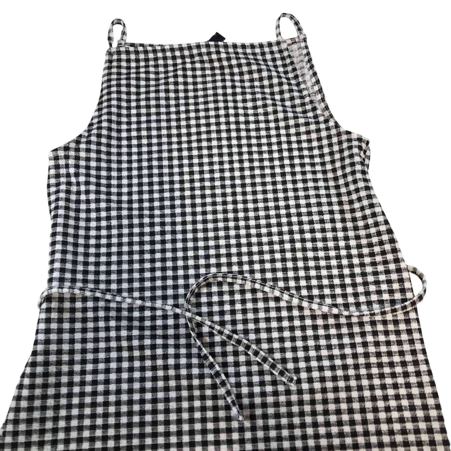 black and white river island dress River Island Women's Black White Gingham Dress Size UK XS