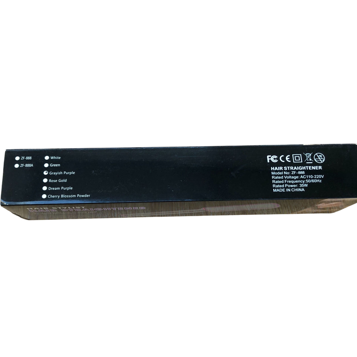 Hair Straightener Styler Model ZF-888 Hair Styling Tool Black