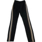 Women's Black Trousers Slim Fit Panel Design UK8
