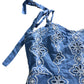 Lipsy Floral Embroidered Dress UK16 Women's Blue Cotton Summer A-Line