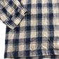 Check Shirt XXL Men's Long Sleeve Blue Grey Cotton Flannel
