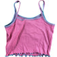 River Island Love Embroidered Ribbed Tank Top Size 11-12 Years Girls Pink Bright