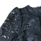 Branded Black Lace Ruffle Mini Dress - Size 8