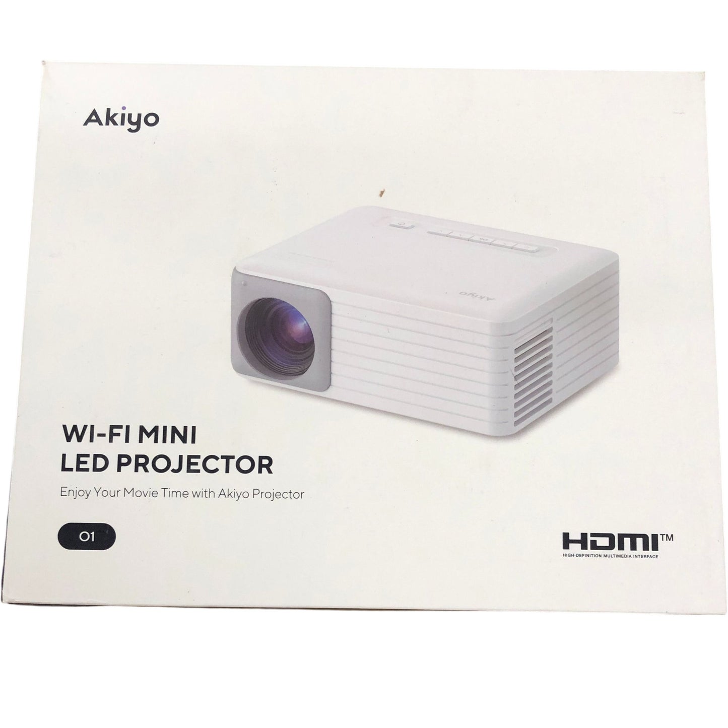 Akiyo Wi-Fi Mini LED Projector Model O1 Native 720p HDMI Home Cinema