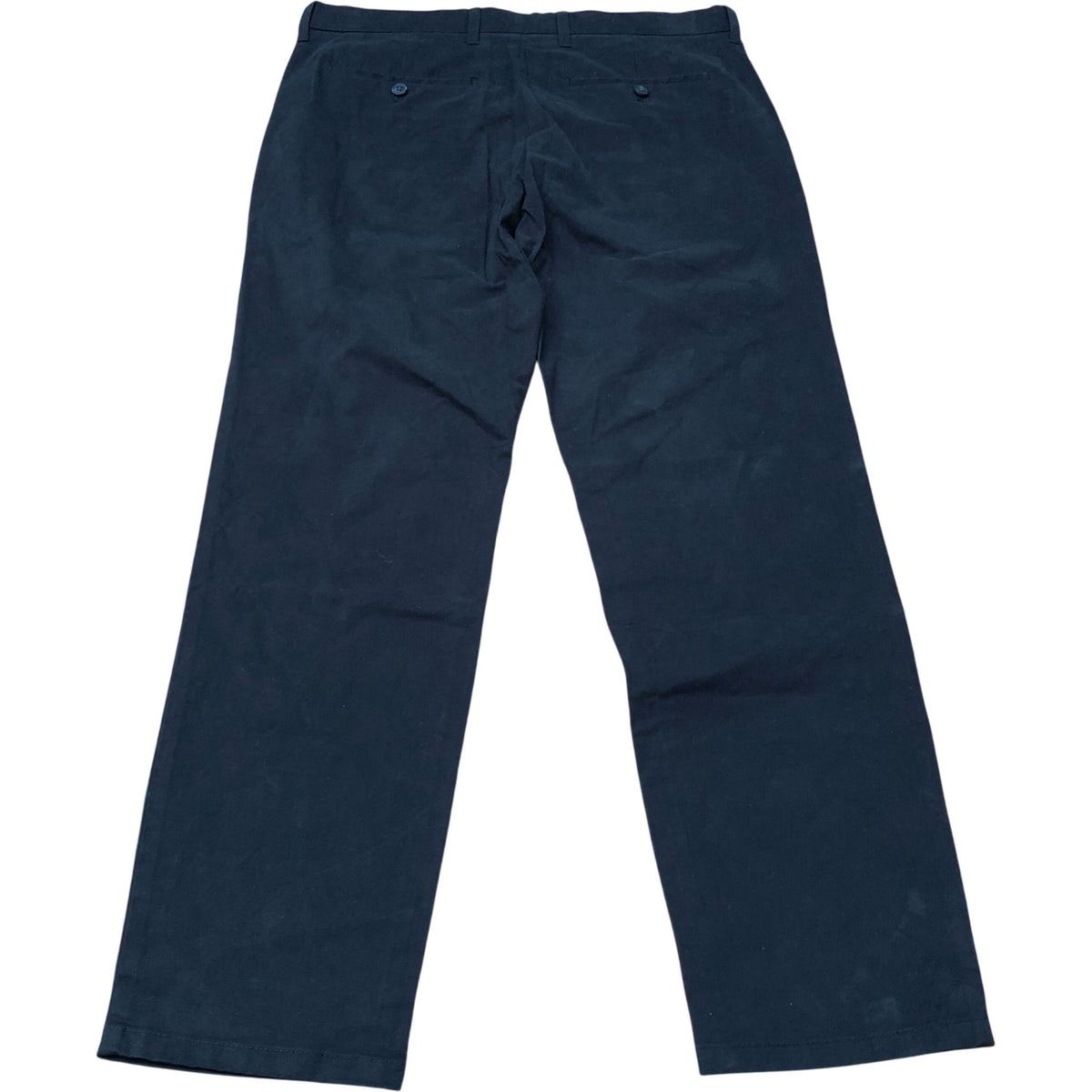 Men's Black Straight Trousers Cotton Blend 34W 31L