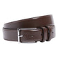 Moss Brown Leather Belt Size 34 Men's Smooth Grain Handcrafted Fashion Accessory