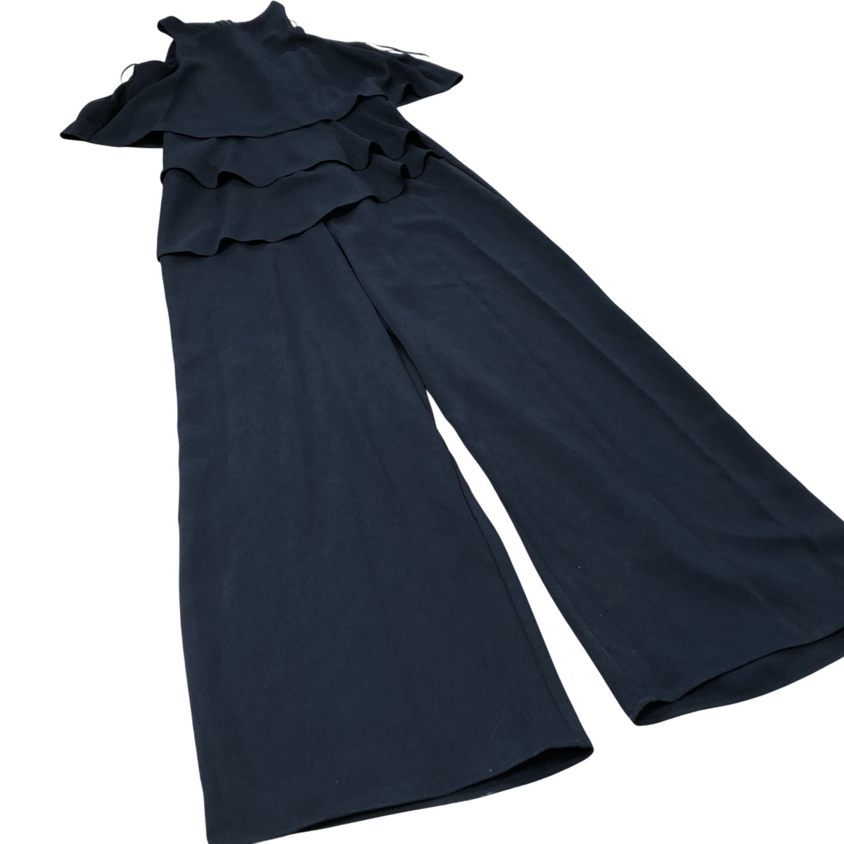 River Island Black Jumpsuit Women's Flounce Layered Wide Leg Playsuit