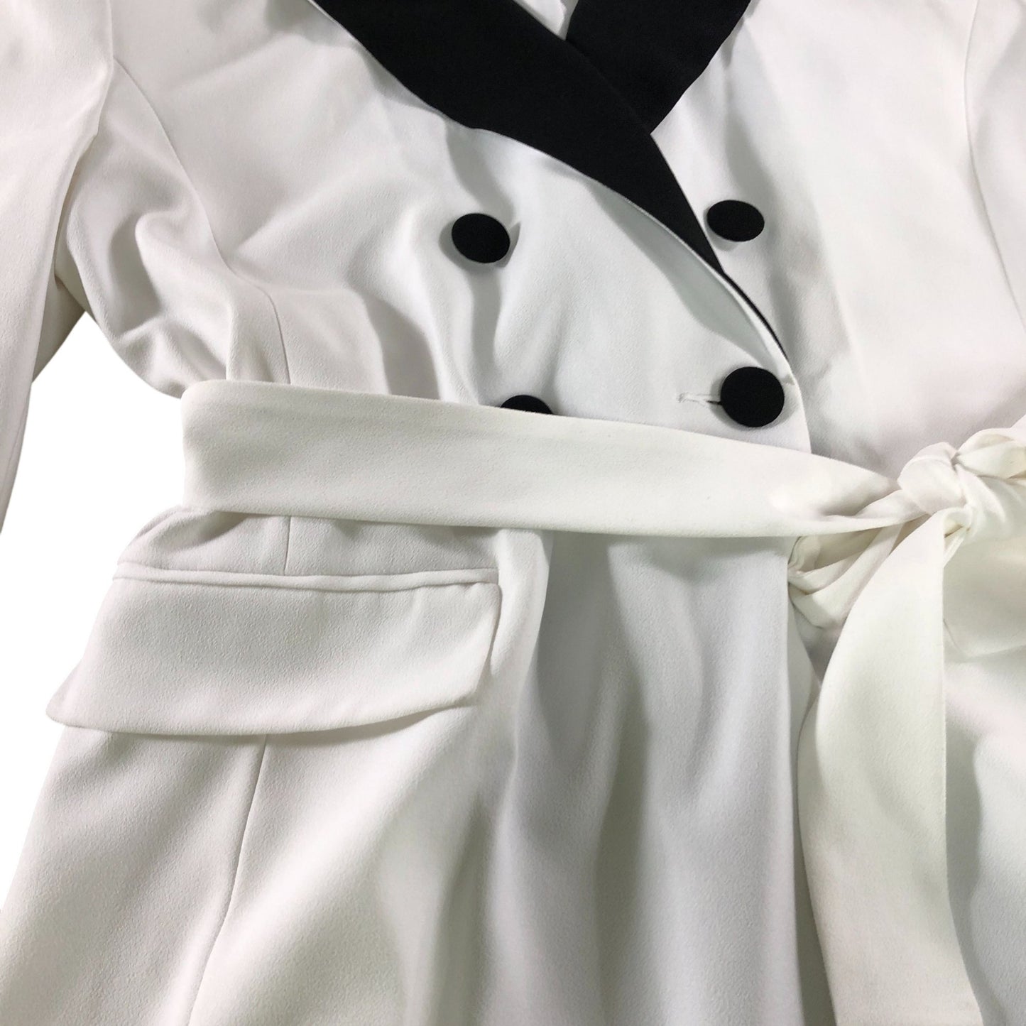 River Island Women's Classic Tuxedo Style Blazer Size 16 White