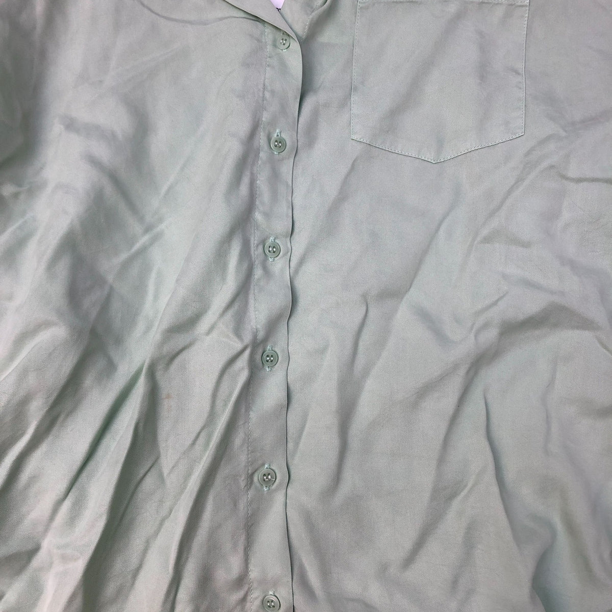 Baukjen Women's Green Shirt UK Size 14 Long Sleeve Pocket Lyocell Casual Top