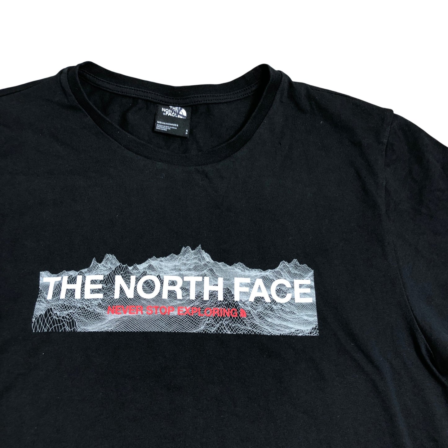 The North Face Men's T-Shirt Size Small Black Graphic Logo Cotton Short Sleeve