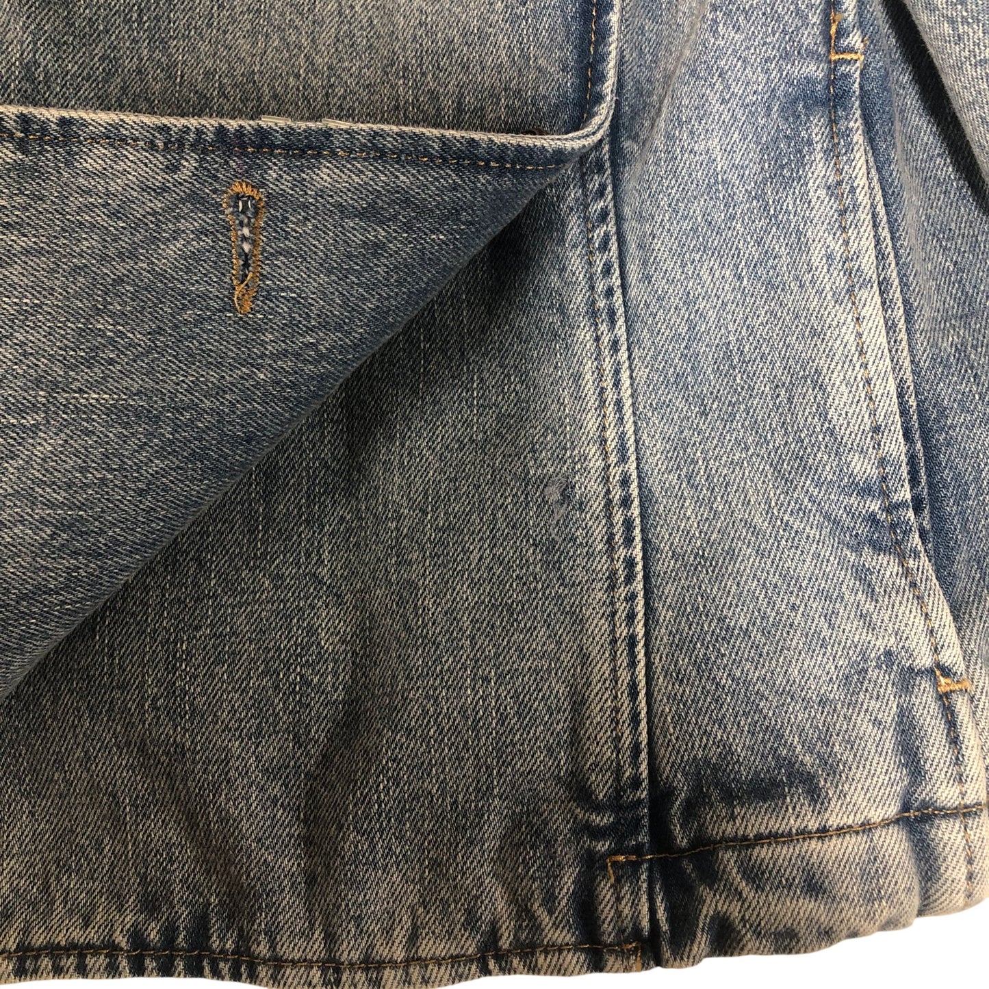 Double Breasted Denim Jacket Women's Light Blue Cotton Casual Medium