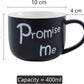 Set of Four Mugs Good Night Promise Me Pick Up A Little Sweet Ceramic Drinkware