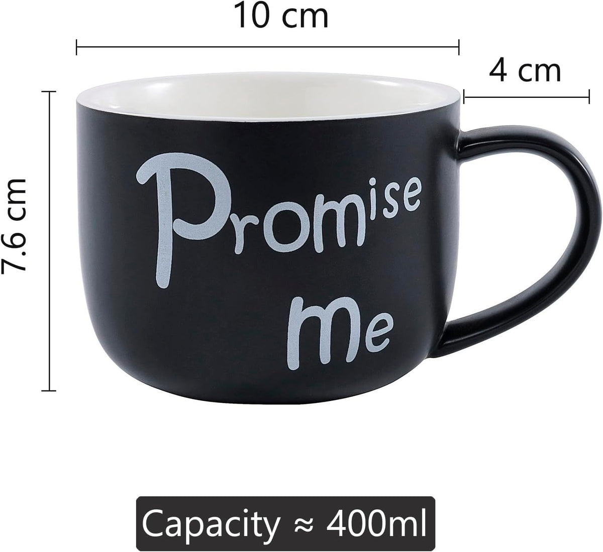 Set of Four Mugs Good Night Promise Me Pick Up A Little Sweet Ceramic Drinkware
