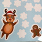 Christmas Window Clings Snowman & Snowflake Design 4 Sheets