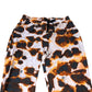 Women's Nightwear Orange Brown Animal Print Jogger Pants UK12