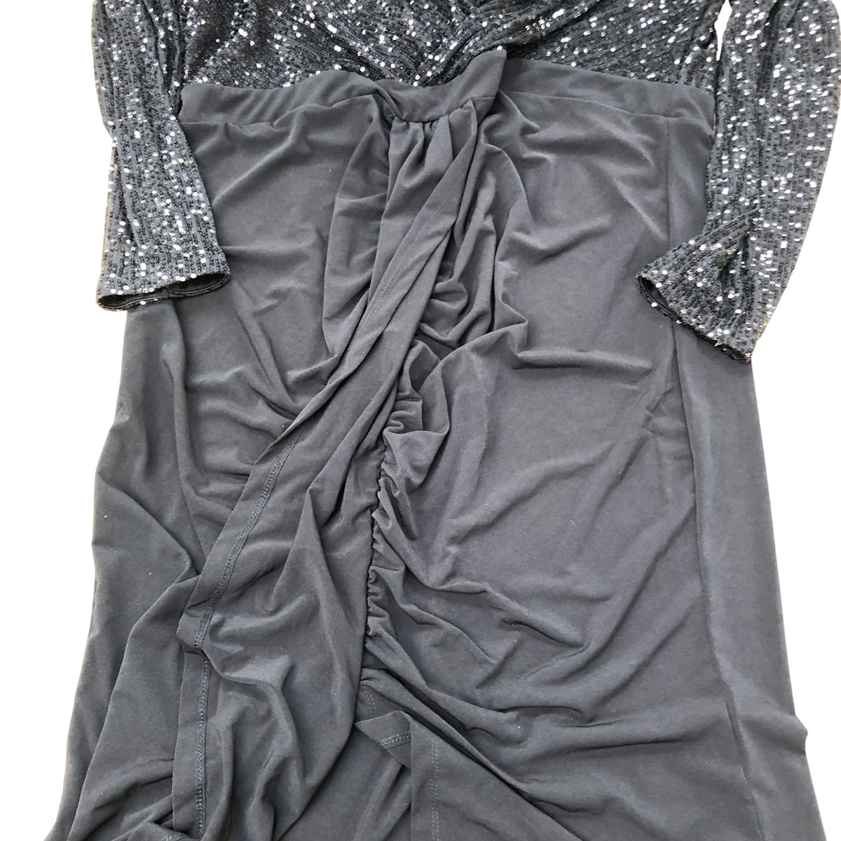 Sequin Detail Dress UK Size 16 Women's Evening Wear Black Glamour
