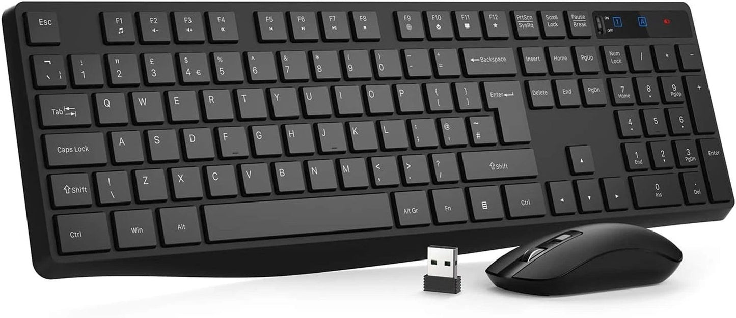 PC230A Wireless-Keyboard-and-Mouse-Set-UK, PONVIT Wireless Keyboard Ergonomic