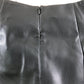 River Island Women's Black Faux Leather Midi Skirt UK6 Stylish Wrap Design