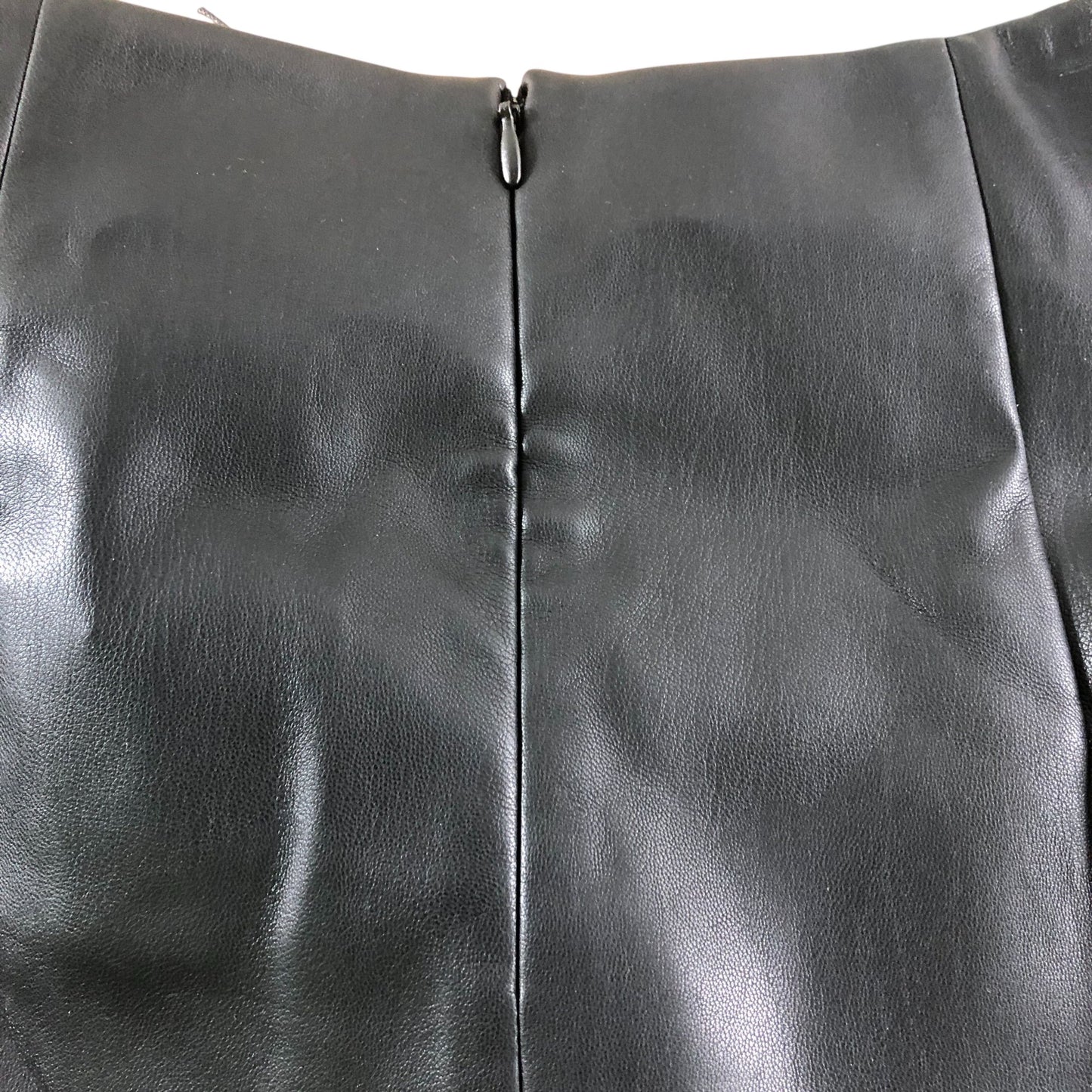 River Island Women's Black Faux Leather Midi Skirt UK6 Stylish Wrap Design
