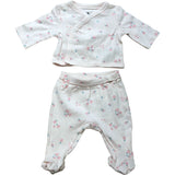 Cute Floral Baby Outfit Set 0-3 Months Girls Cotton Pink 56cm