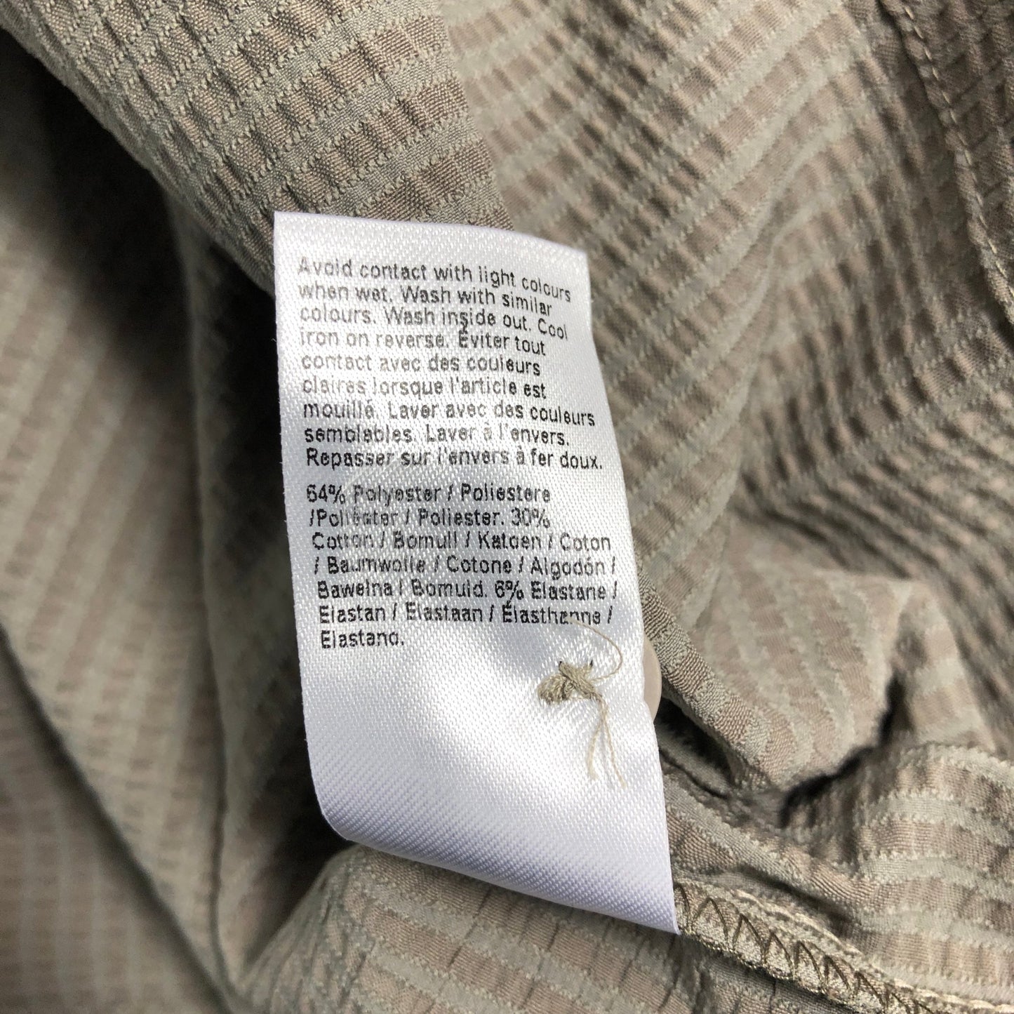 River Island Button Up Shirt Men's Short Sleeve Check Pattern Size XXL Grey