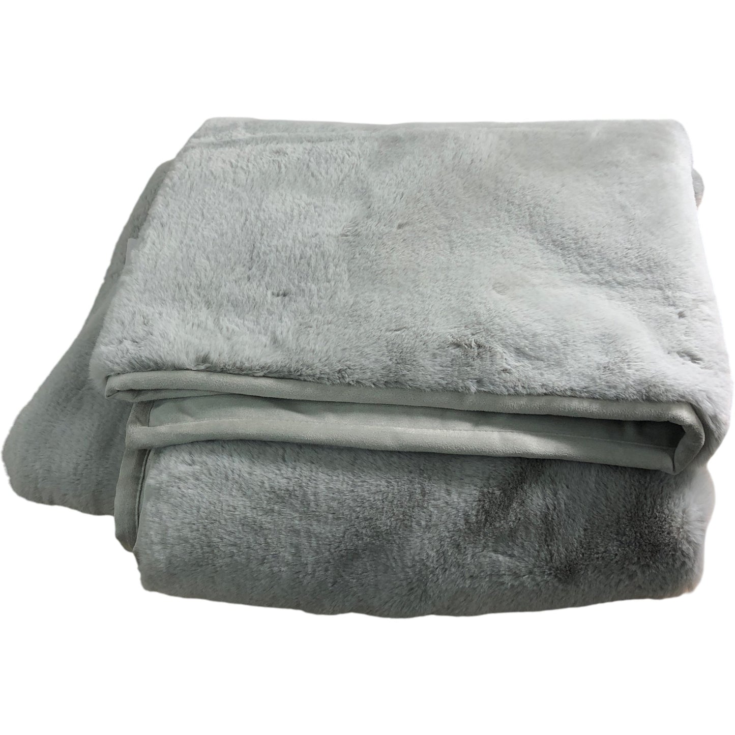 Branded Dove Grey Faux Fur Throw Soft Luxury Blanket 140x200cm