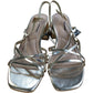 Gold Tamara Slingback Sandals Block Heel Size 6