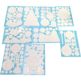 Merry Christmas Window Cling Set S02 Snowflake 9 Sheets