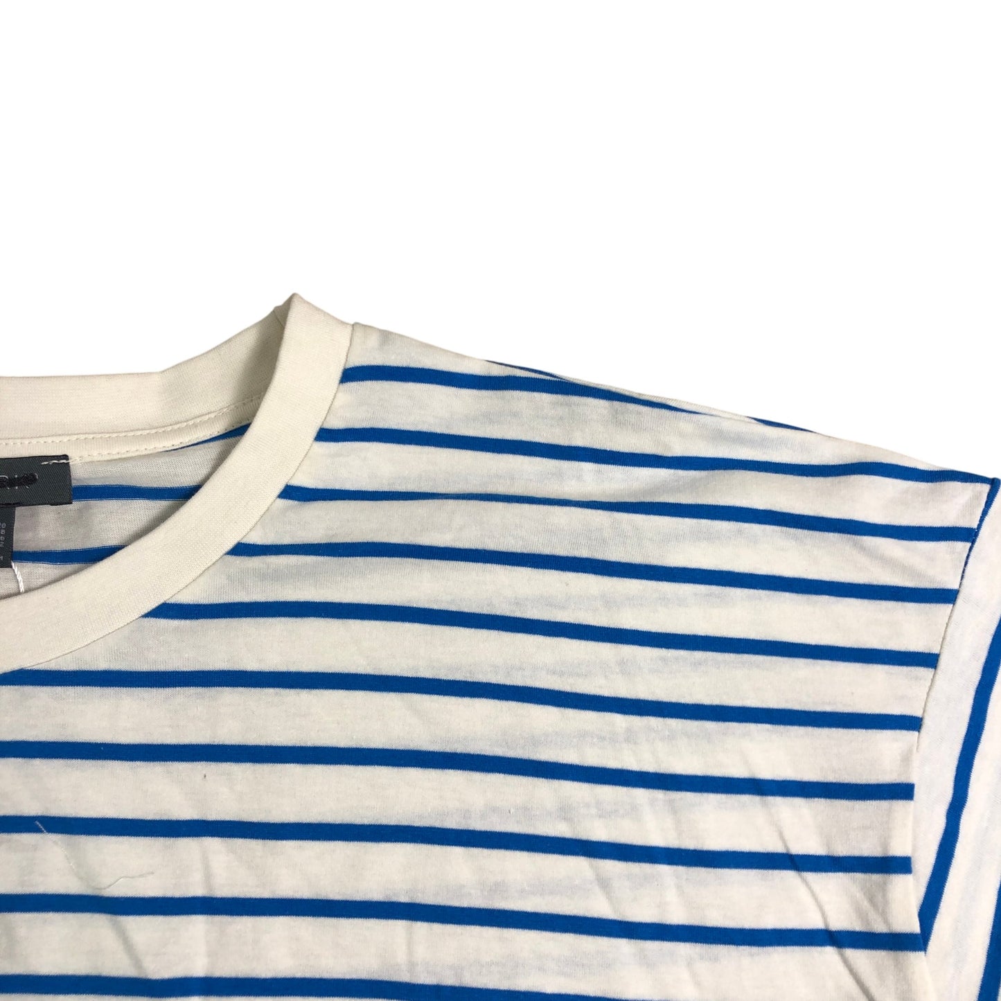 Women's Boxy Fit Over Sized Blue Striped T-Shirt