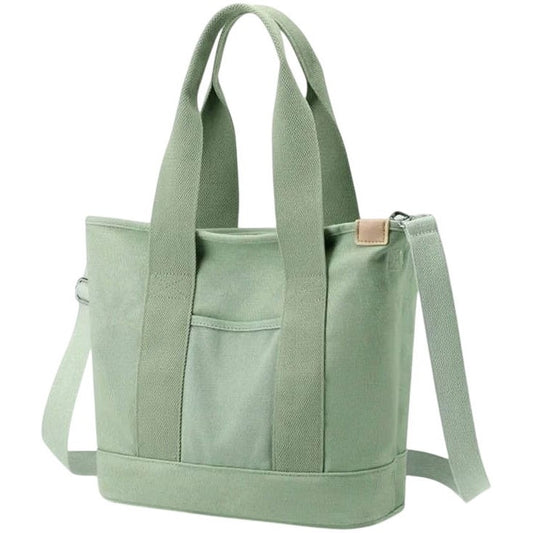 Aucuu Canvas Tote Bag Green 100% Cotton