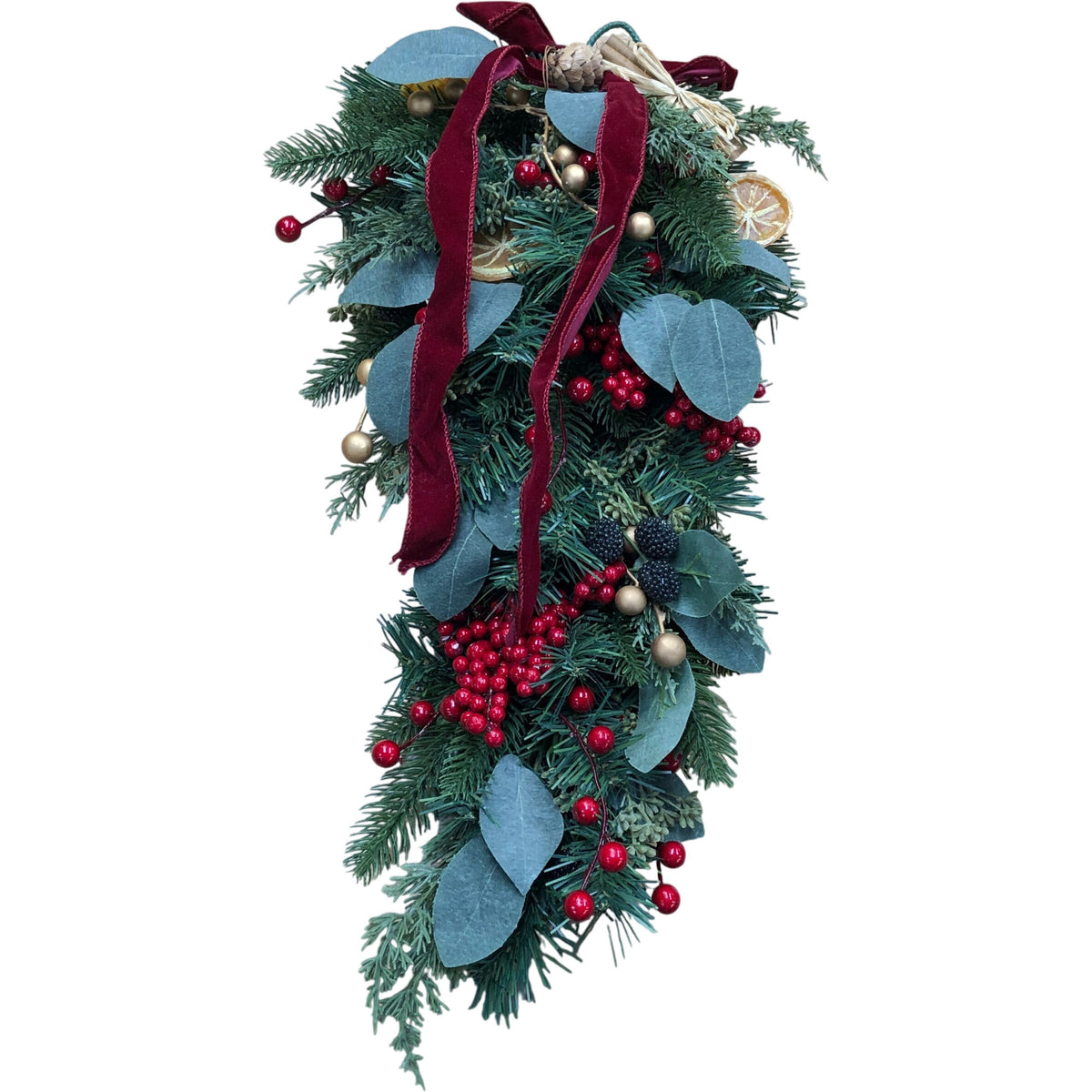 Festive Orange Cinnamon & Berry Swag Decoration