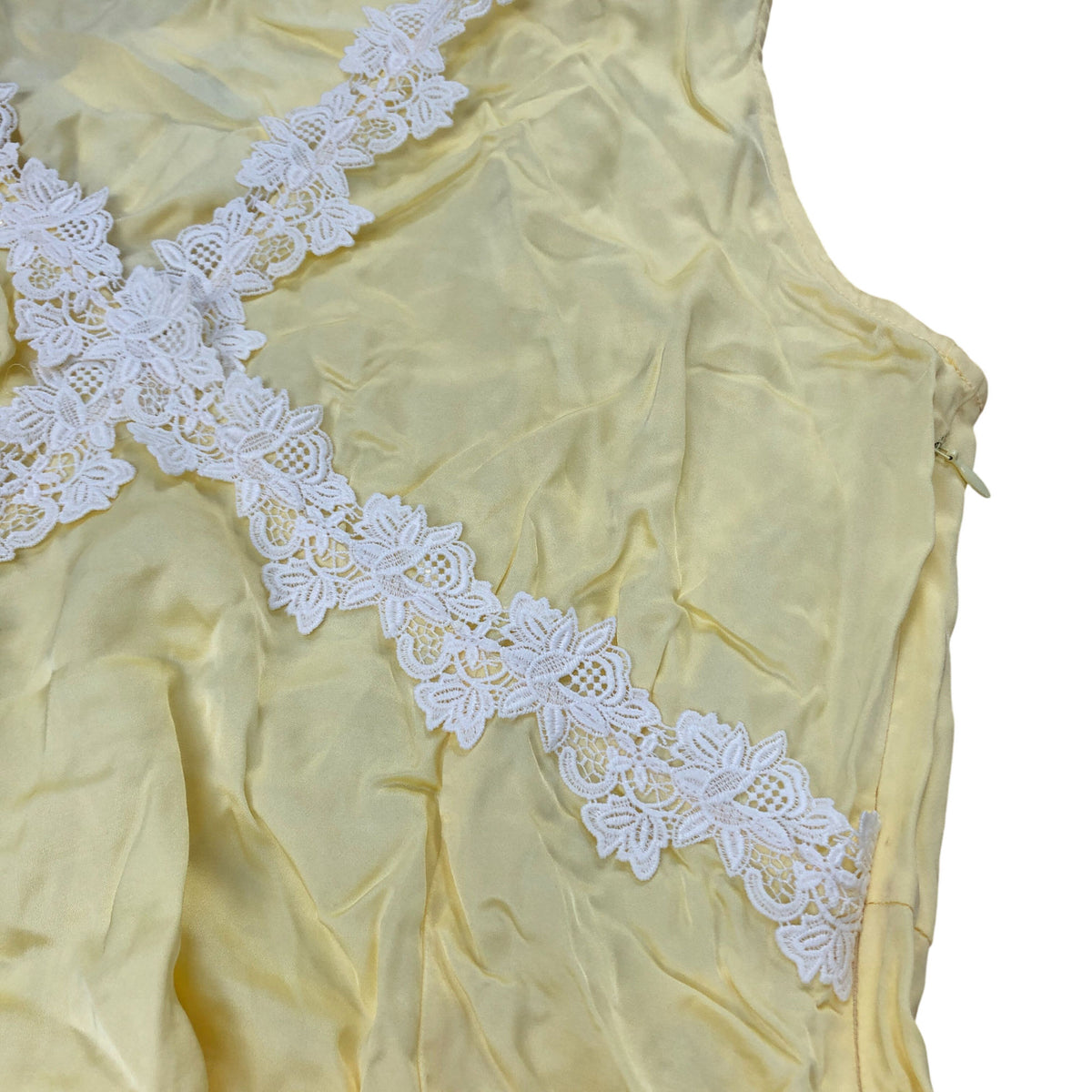 Baukjen Yellow Lace Detail Dress UK12 Women's Lightweight Summer Style