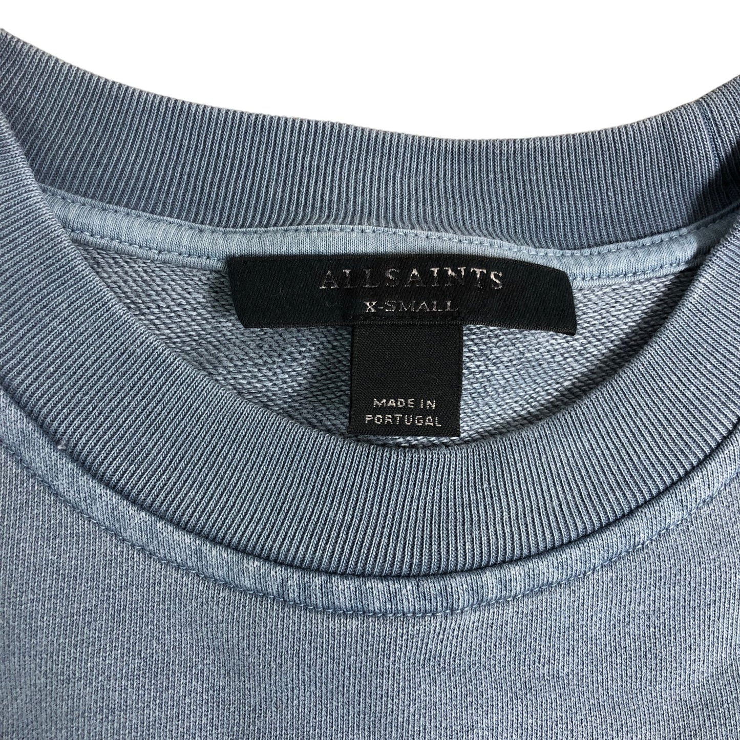 AllSaints Infinite Summer Sweatshirt X Small Women's Blue Cotton Long Sleeve