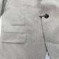River Island Studios 38R Women's Check Blazer Jacket Cream Checked Pattern