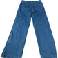 Baukjen Jeans UK Size 16 Women's Blue High Waist Organic Cotton Straight Leg
