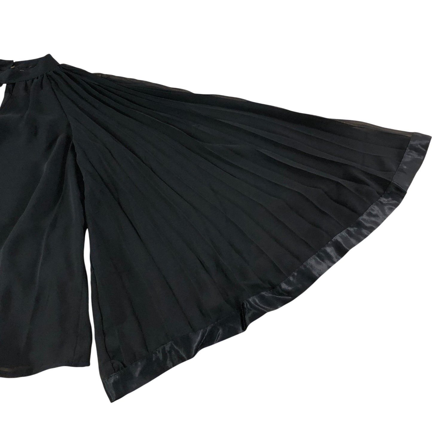 Branded Black Pleated Sleeve Top - Size 6