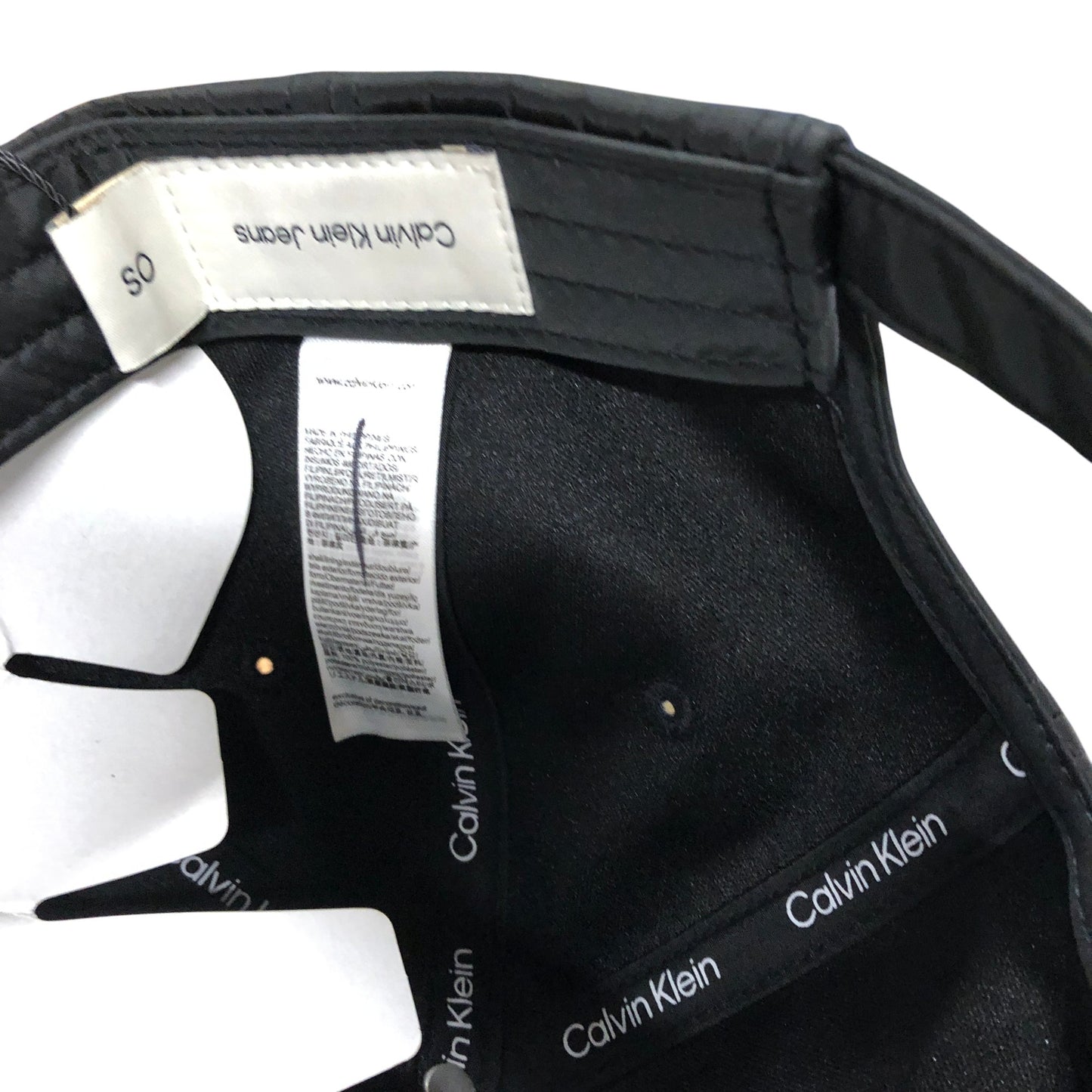 Calvin Klein Jeans 6 Panel Monologo Patch Cap OS Men's Black Hat