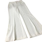 Wide Leg Trousers Women's Cream High Waist Flared Design UK10 Regular
