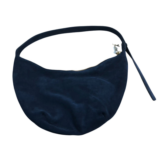Arket Suede Hobo Bag Navy Blue Women's Stylish Shoulder Handbag New With Tags