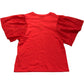 River Island Eyelet Sleeve Top Women's Red Short Sleeve Cotton Blouse S