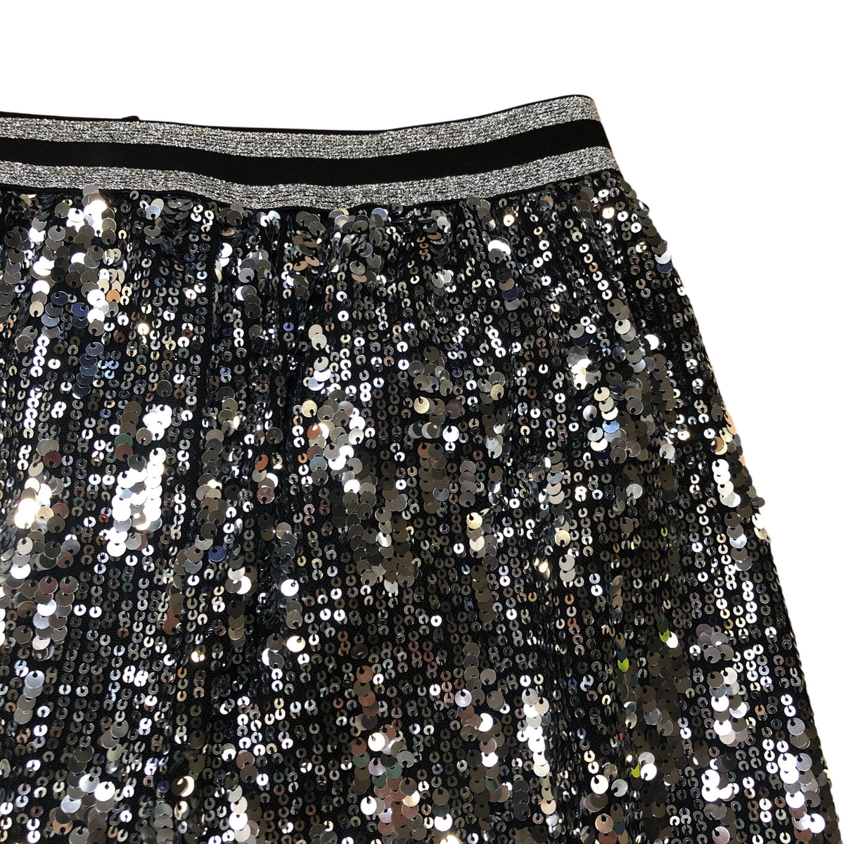 Kids Sparkly Black & Silver Sequin Trousers Size 11 Years