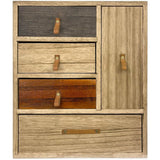 Ylu Yni Brown Jewellery Box With Torched Wood New Stylish Design Organiser