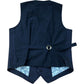 Men's Waistcoat Size Small Stylish Navy Blue Button Up Fashion