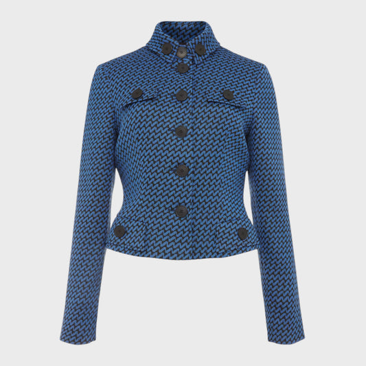 Blue Sabri Tweed Jacket