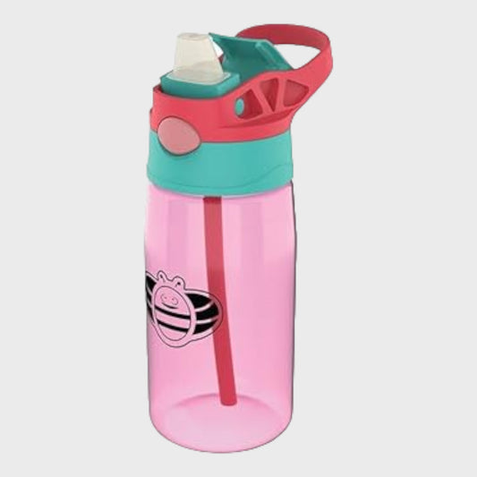 Kids Bee Bright Water Bottle With Straw